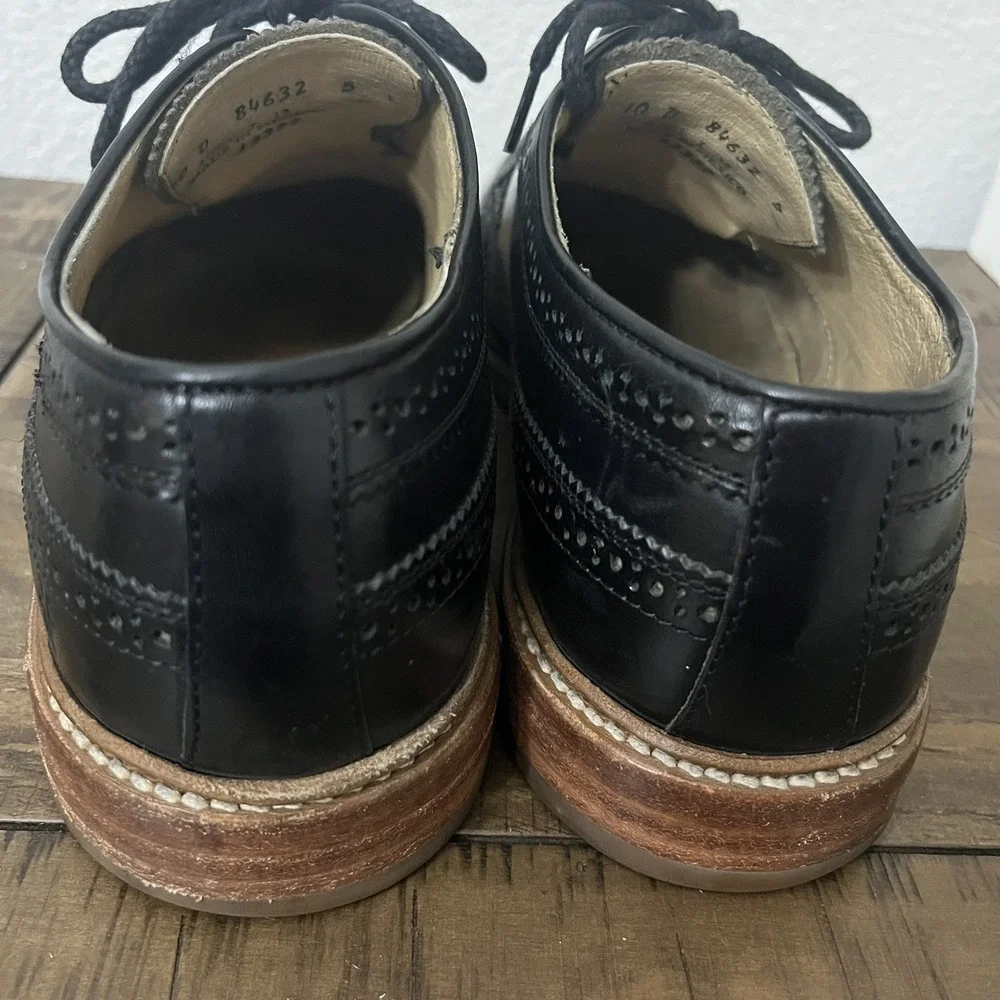Frye Black Leather Oxford Wingtip Lace Up Men's‎ Dress Shoe Size 10D